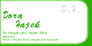dora hajek business card